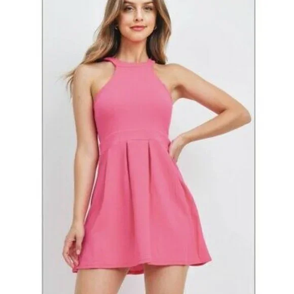 New! Fantastic Pink Fuchsia Fit & Flare Dress Oh So Cute!!!!! | Color: Pink | Size: L | Disboutique's Closet